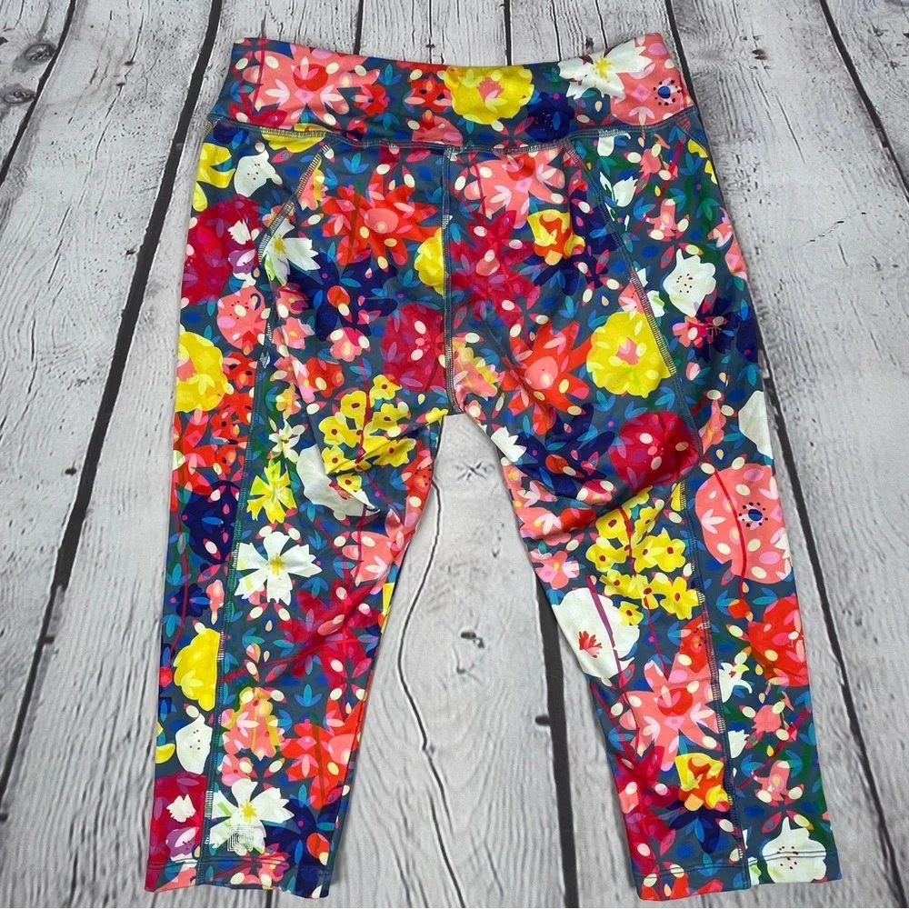 LULAROE Jade multicolor floral leggings, size L - Picture 9 of 13